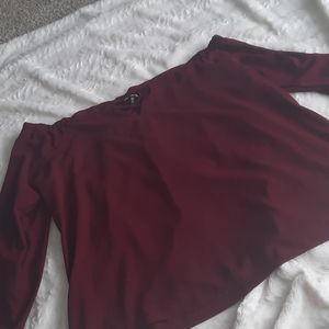 Charlotte russe Burgundy off the shoulder top